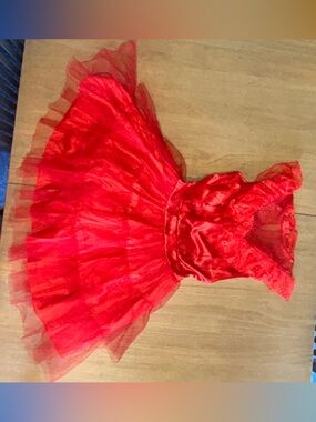 Red Tulle Party Dress